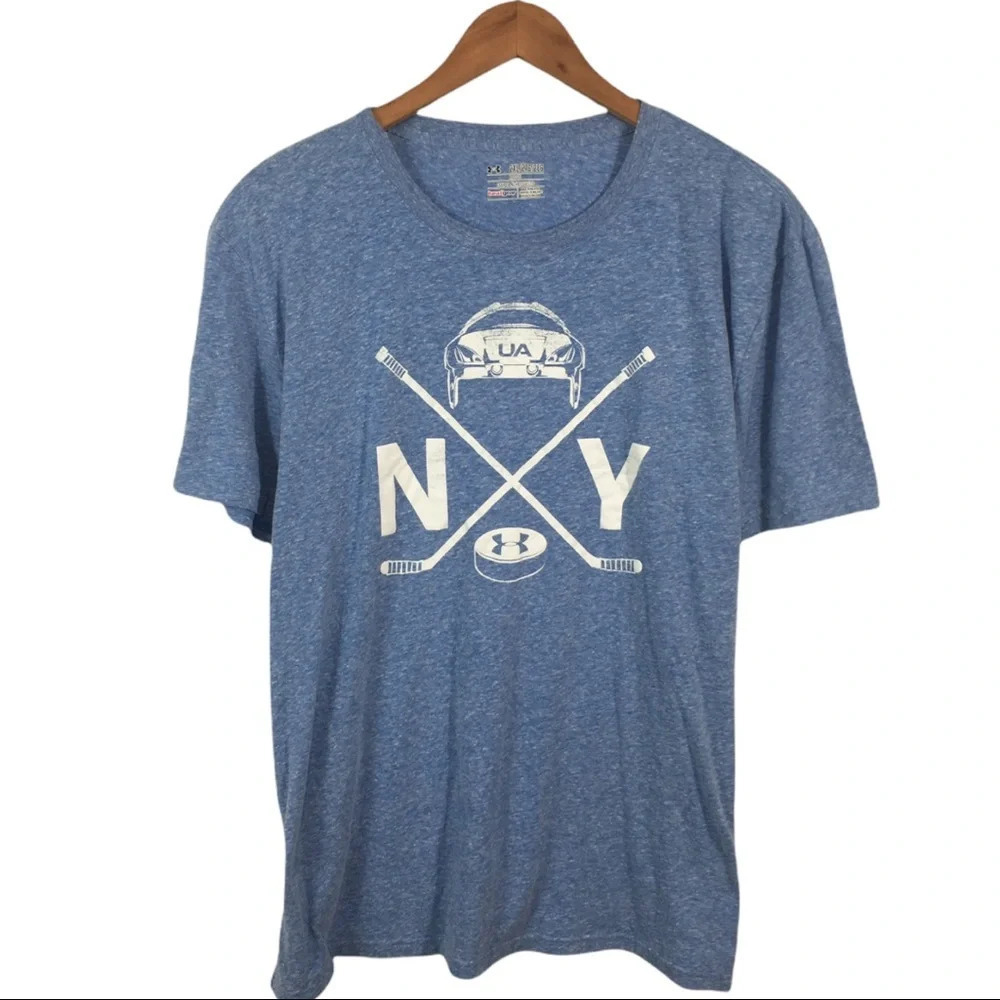 TS312 UA Heat Gear Loose NY Hockey Shirt 2XL
